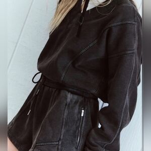 Free People movement intercept romper. NWT. Black